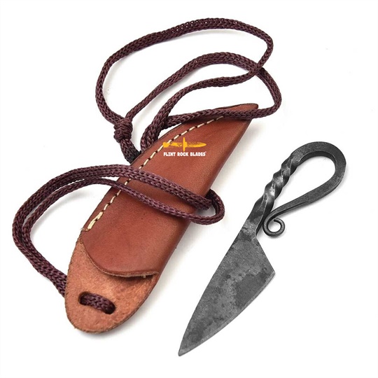 Medieval Viking Carbon Steel Neck Knife