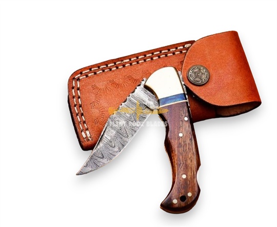 Damascus steel Blade Folding Knife