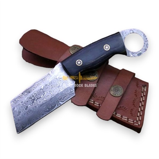 Damascus steel Mini Outdoor Cleaver