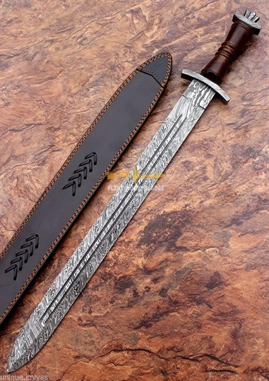 Damascus Steel Blade VIKING Sword