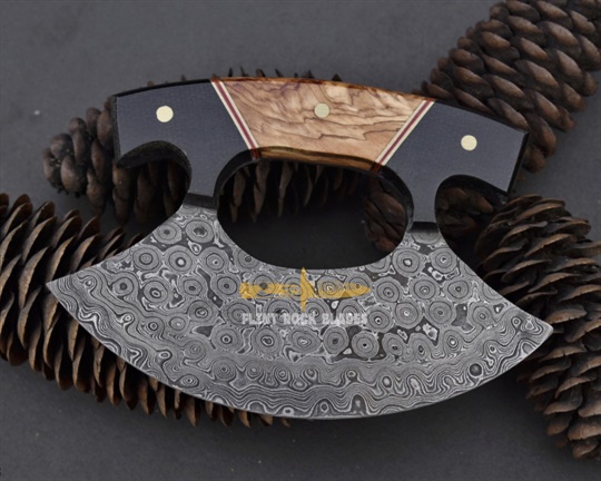 Damascus Steel Ulu Knife