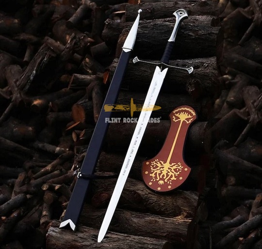 ANDURIL Sword of Strider, Lord of the Rings King Aragorn Ranger Sword