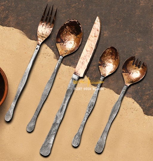 Forged Copper Cutlery set 