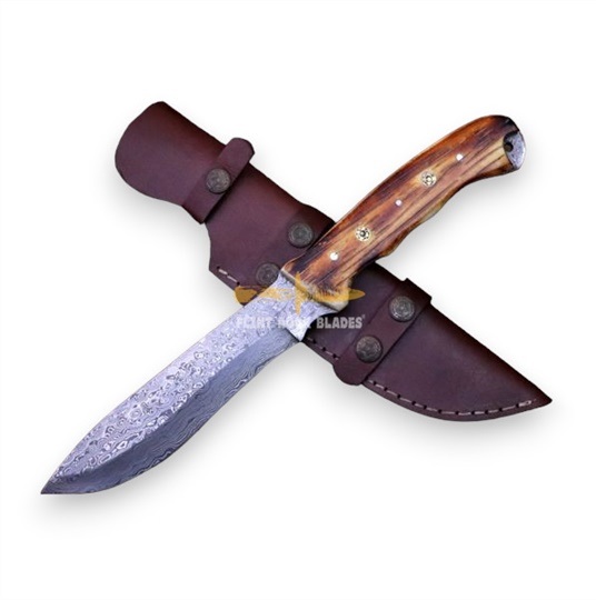 Damascus Steel Hunting Knife