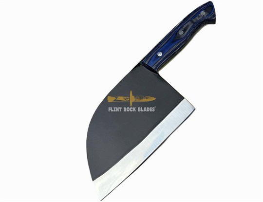 Carbon Steel Black Powder coated cleaver