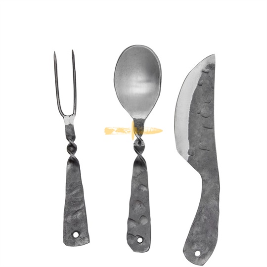 Forged Medieval cutlery set