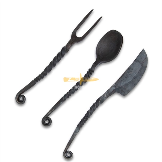 Forged Medieval cutlery set