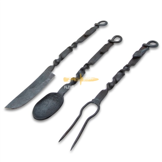 Forged Medieval cutlery set