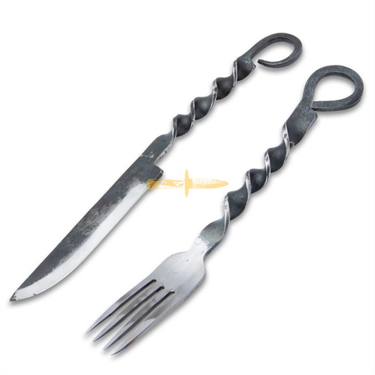 Forged Medieval VIKING cutlery set