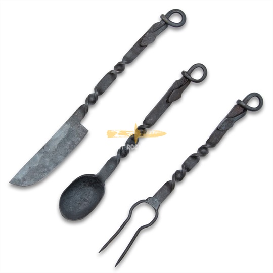 Forged Medieval cutlery set