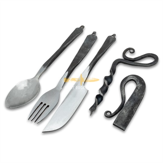 Forged Medieval cutlery set