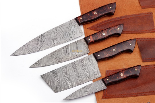 Damascus Steel Chef Set(4pc)