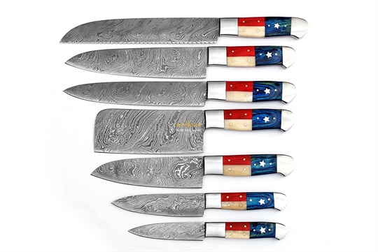 Damascus Steel Chef Set(7pc)