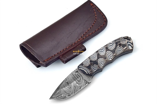 Damascus Mini Bushcraft Knife