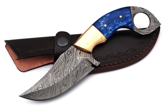 Damascus Skinner Knife 