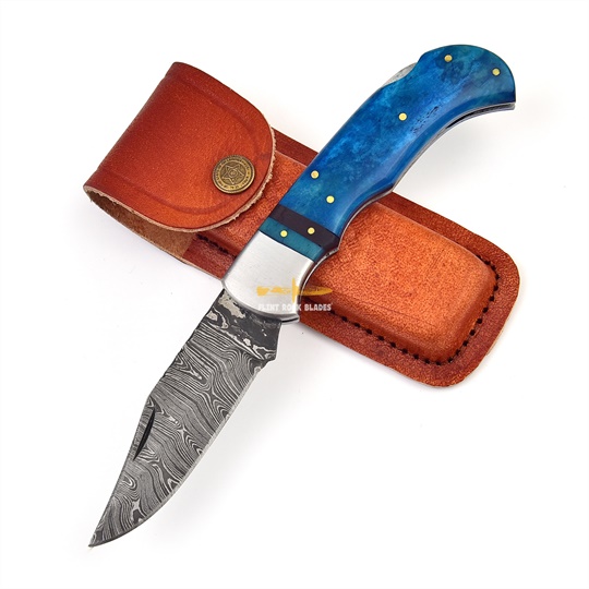 Damascus Folding Knife