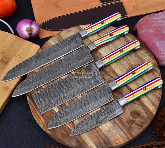 Damascus Steel Chef Set(5pc)