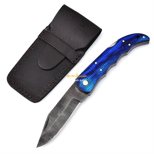 Damascus Steel Pocket Knife