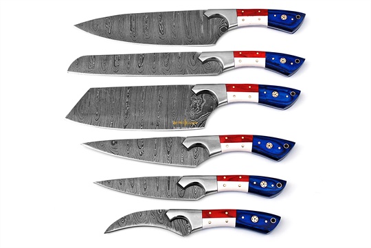 Damascus Steel Chef Set(6pc)