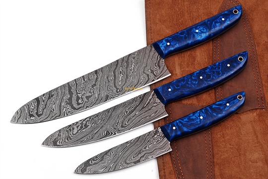 Damascus Steel Chef Set(3pc)