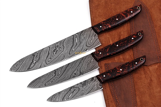 Damascus Steel Chef Set(3pc)