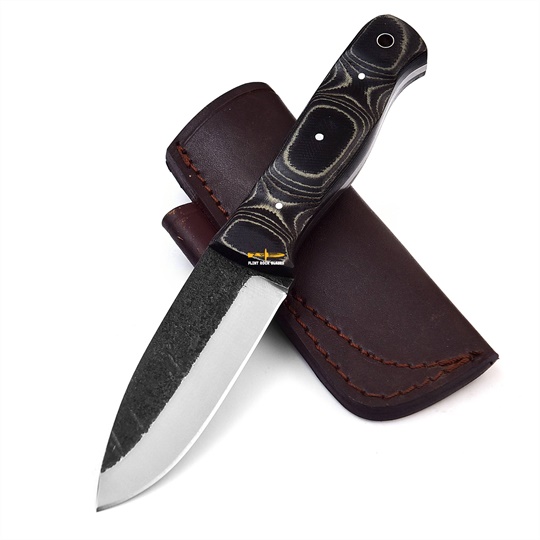 Carbon steel Bushcraft Knife