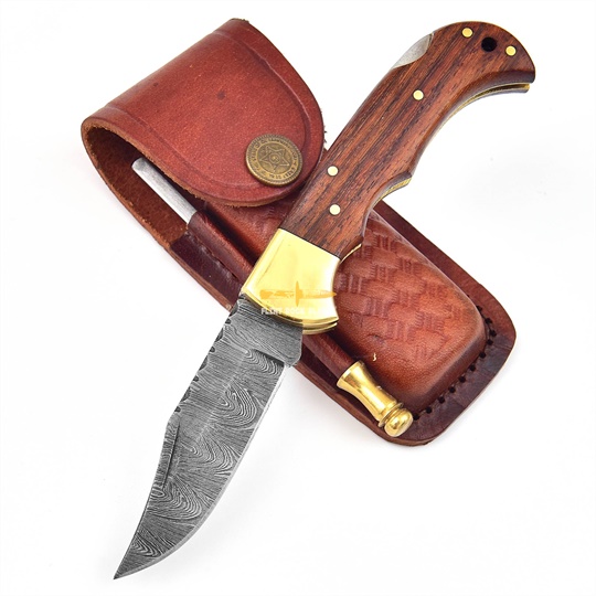 Damascus Steel Pocket Knife