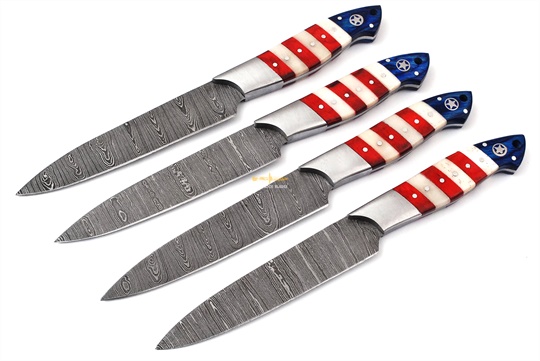 Damascus Steel Pairing knives Set(4pc)