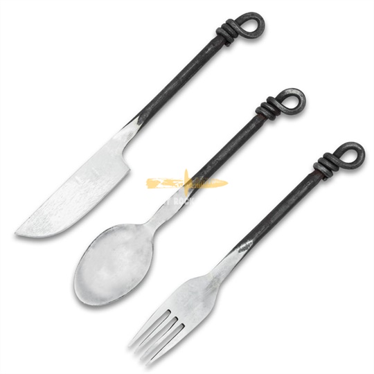 Forged Medieval cutlery set