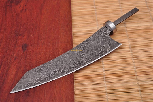 Damascus Steel Chef Blank Blade