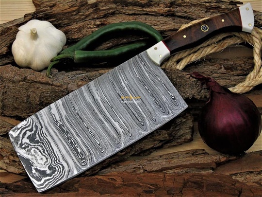 Damascus Steel Cleaver Knife