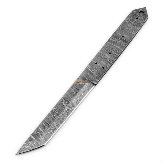 Damascus Steel Tanto Blank Blade