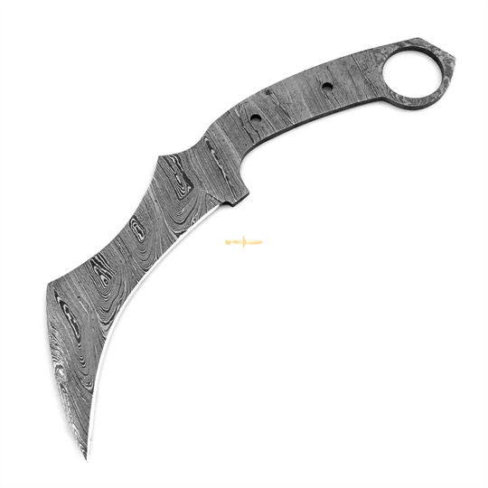 Damascus Steel Karambit Blank Blade