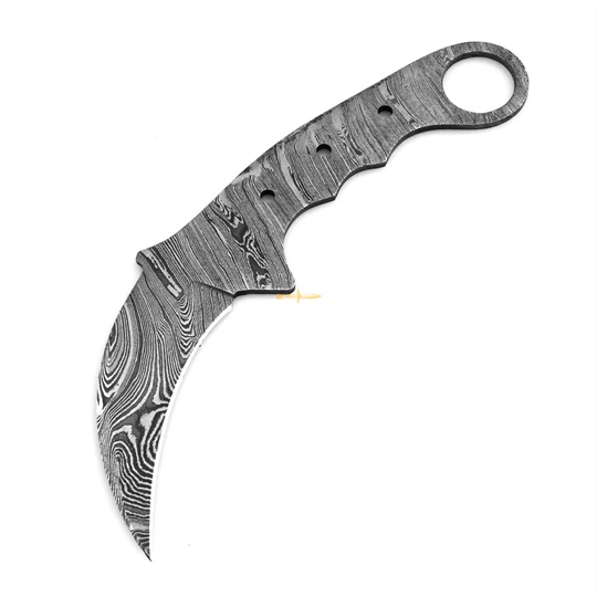 Damascus Steel Karambit Blank Blade