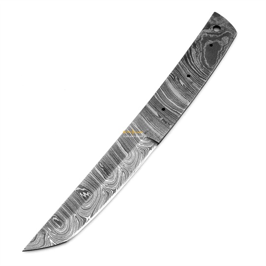 Damascus Steel Blank Blade Tanto