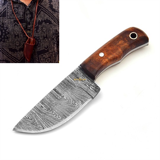 damascus steel Neck knife