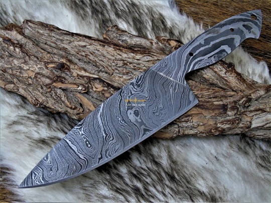 Damascus steel Blank Blade