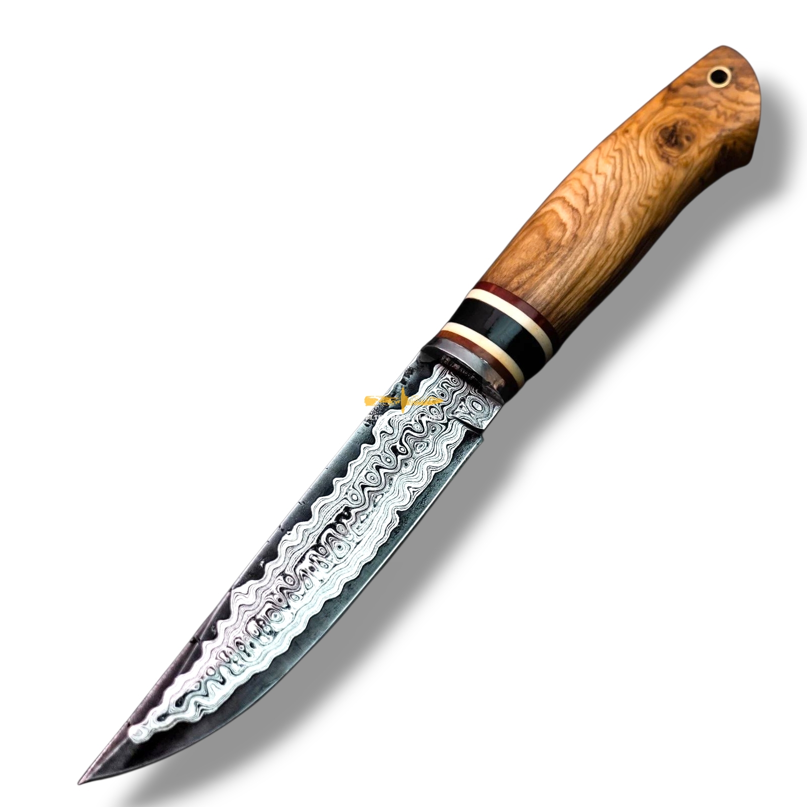 Damascus steel Pukko knife 
