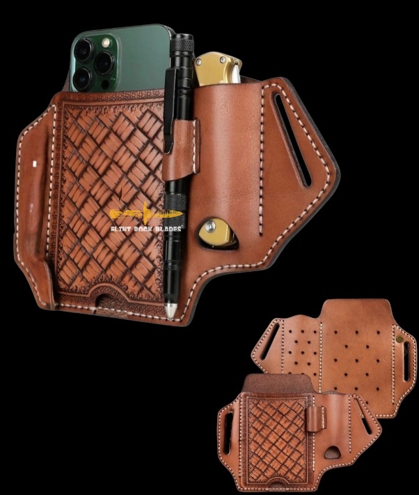 Cellular Leather Pouch