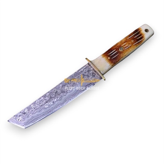 Damascus steel Tanto