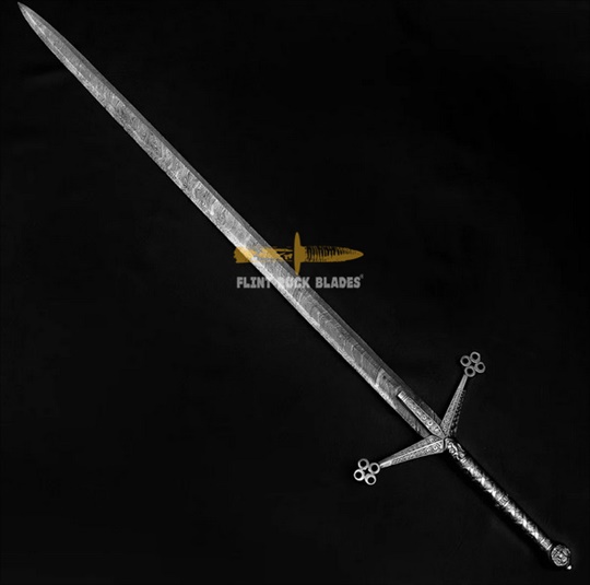 Damascus steel blade Medieval Warrior with our El CID Rapier-Sword