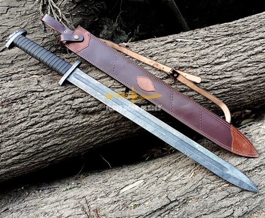 Damascus Steel Blade VIKING Sword