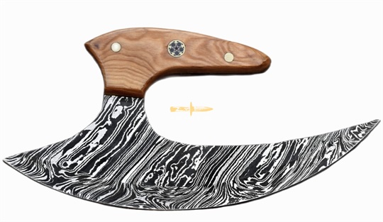 Damascus Steel Ulu Knife