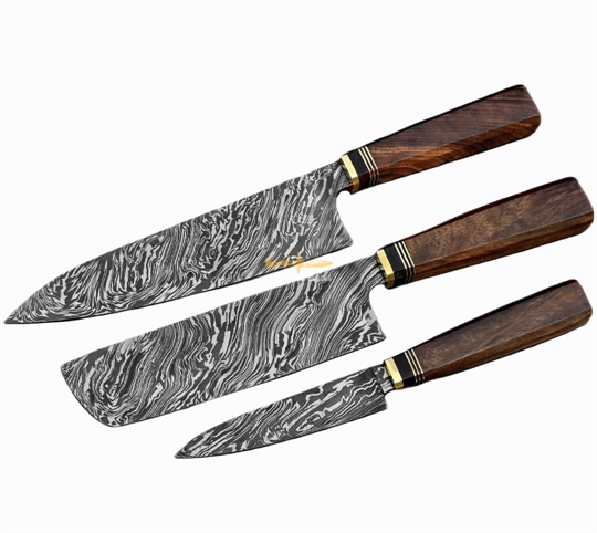 Damascus Steel Chef Set(3pc)