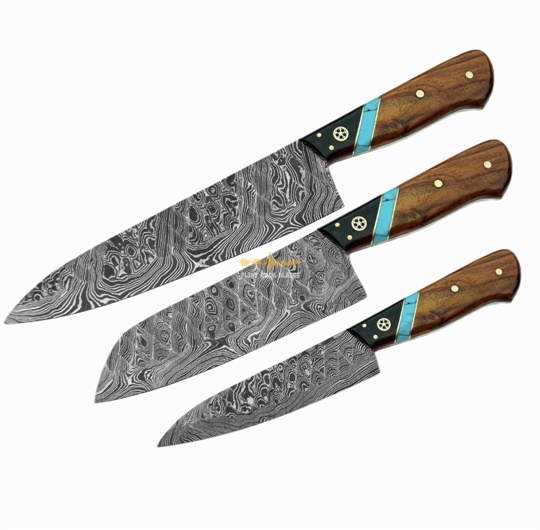 Damascus Steel Chef Set(3pc)