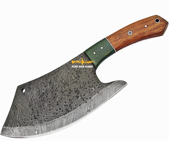 Damascus Steel Forged Blade Cleaver