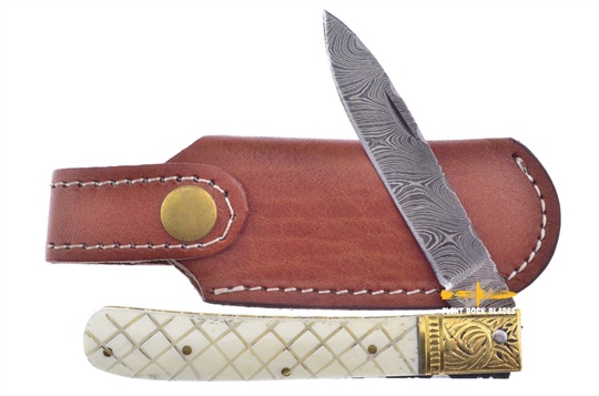 Damascus Steel Folding Knife